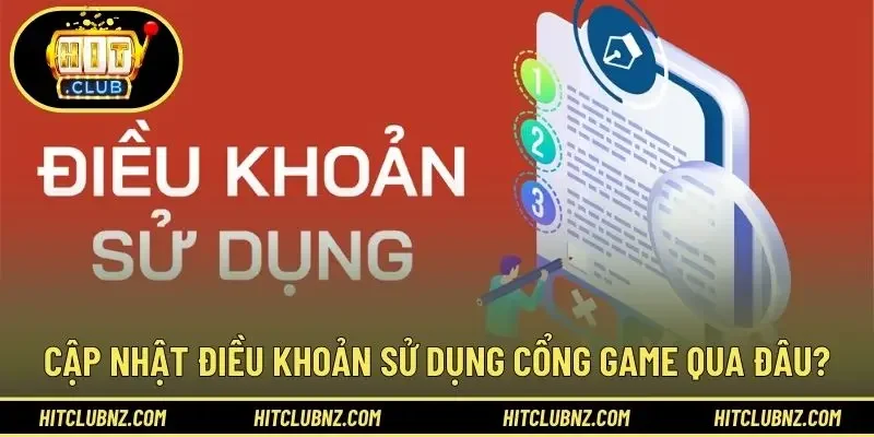 Cập nhật điều khoản sử dụng cổng game qua đâu?