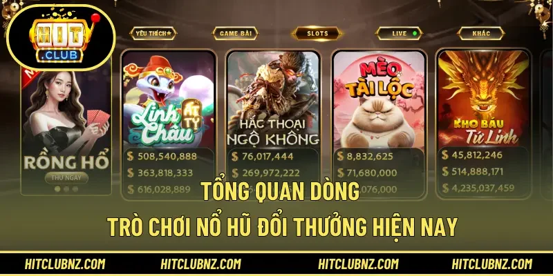 Tổng quan dòng trò chơi nổ hũ đổi thưởng hiện nay